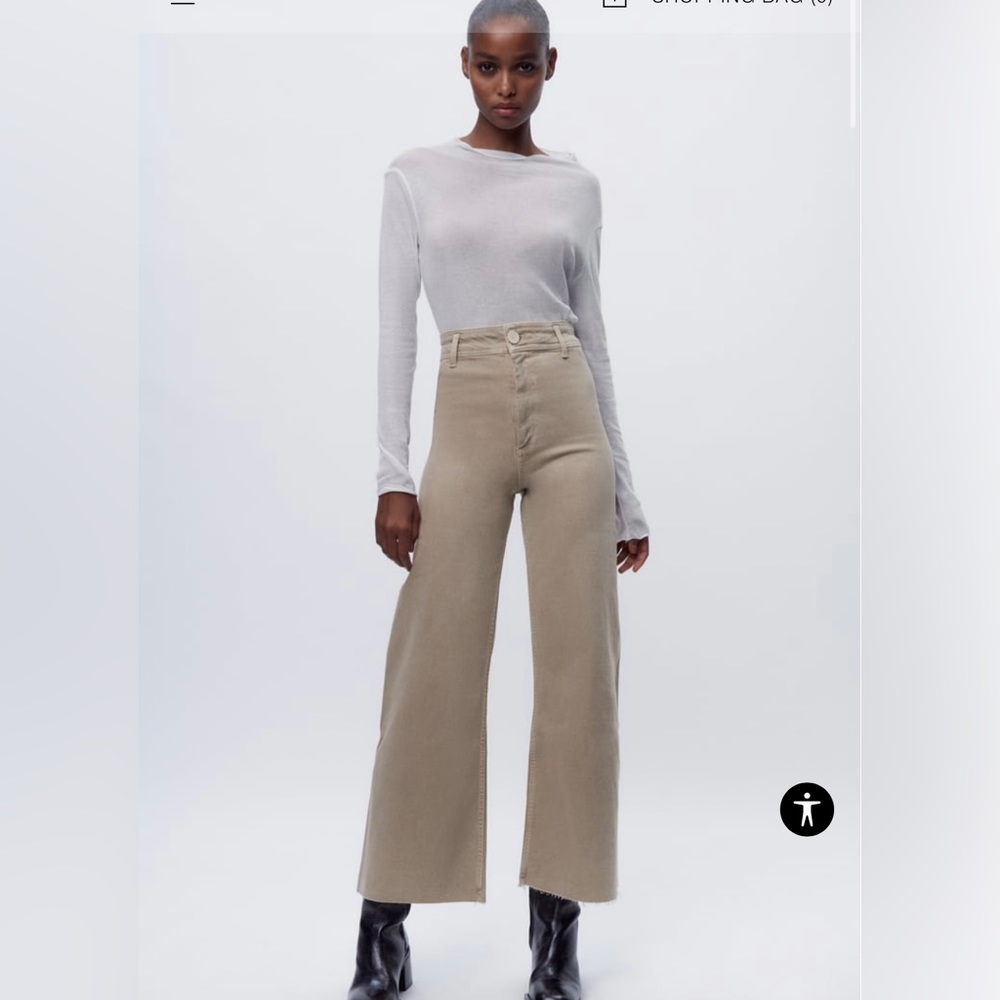 Zara Marine Straight High Rise Jeans size 12
